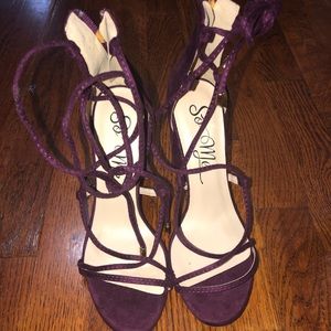 SOLD - Purple Suedette Sandals